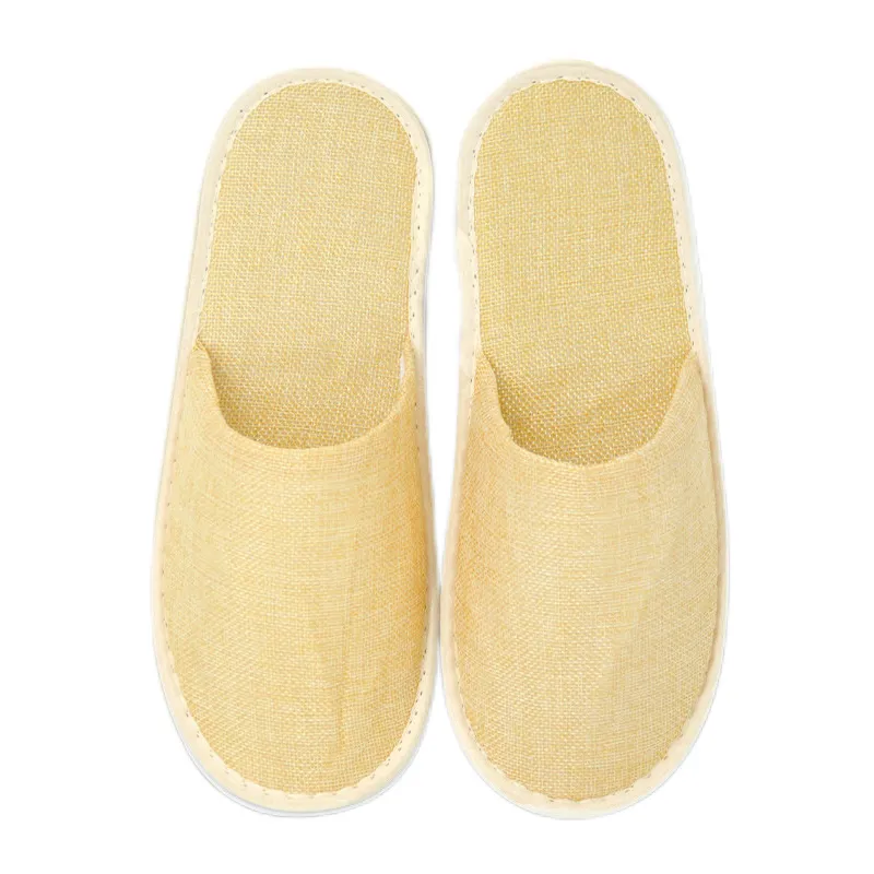 Slippers jetables confortables Spa respirante Anti-slip Hotel Hotel Travel Linen Slippers Hospitality Footwear Guest Chaussures JY1221