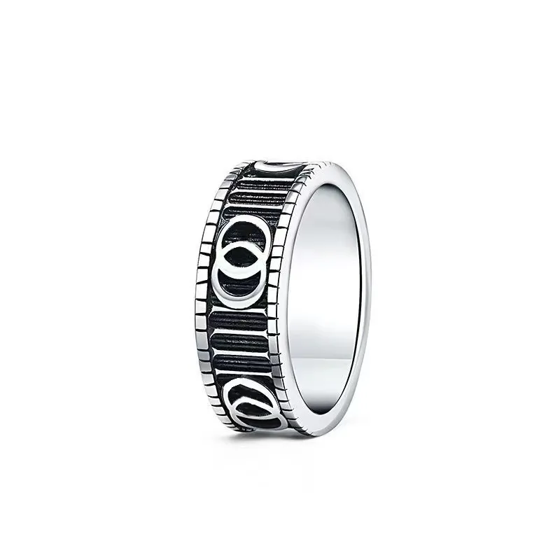 ファッションバンドリング925女性結婚指輪のためのシルバーリング男性デザイナートレンディジュエリー幅4mm 6mm