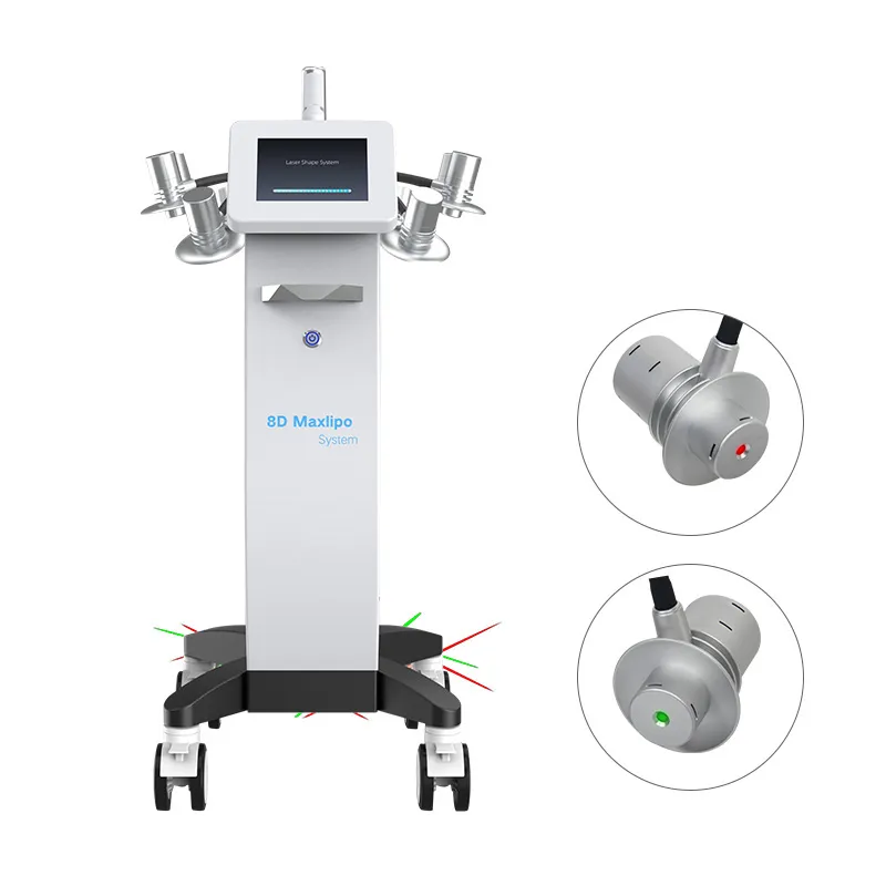 Professionell laserfettsugningsmaskin 8D Lipolaser Body Slimming Beauty Equipment No Pain 635nm 532nm avel￤ngd snabb leverans
