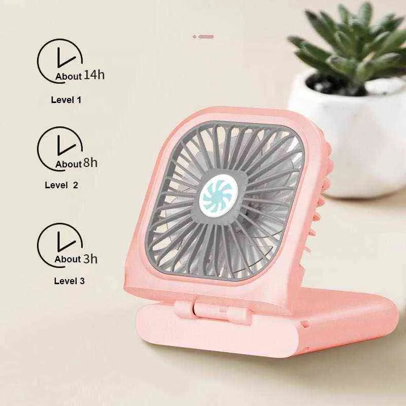 Fani elektryczne Summer Mini Hand Fan Outdoor Office Office Neck Fan ładunek USB za pomocą zasilania wentylatora przenośna przenośna klimatyzator T220907