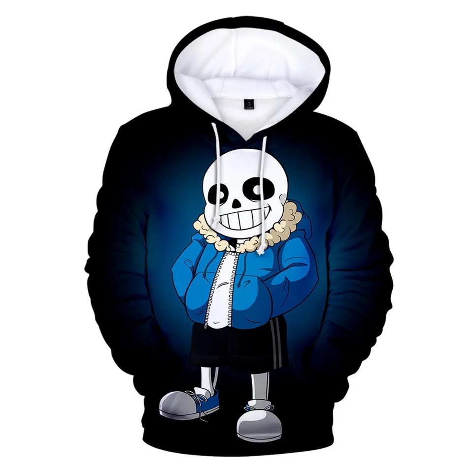 Sudaderas con capucha para hombre de 3 a 14 años para niños 3D Undertale  Sans patrón niños niñas Sudadera con capucha Cosplay disfraz chaqueta ropa