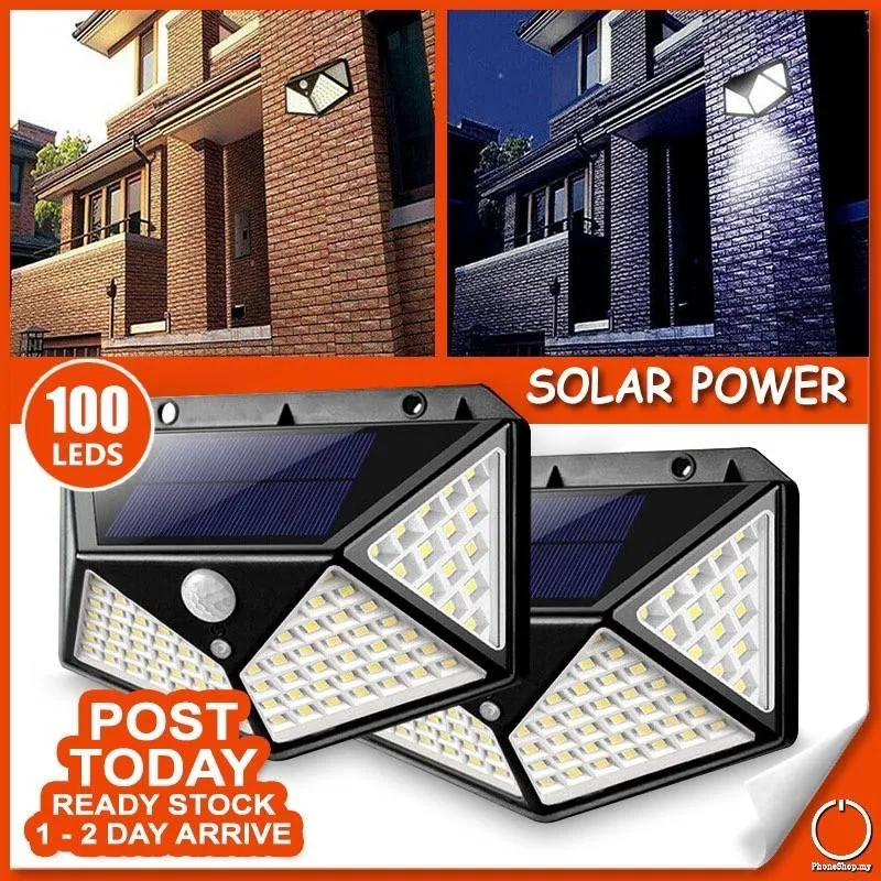 100 LED Solar Street Light Outdoor Solar Lampa zasilane światłem słonecznym Wodoodporne