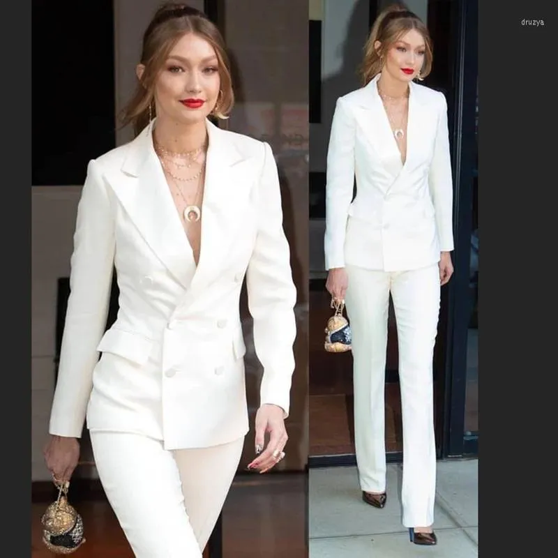 SELONE Blazer Jackets for Women Two Piece Outfits Dressy Ladies Fashion  Casual Slim Solid Color Suit Suit Office Two-piece Suit 40-White S -  Walmart.com