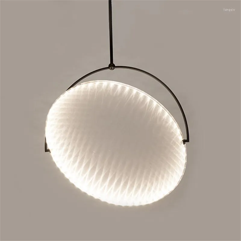 Lampade a sospensione Europa Nordic Lampada a Led in ferro E27 Light Kitchen Dining Bar Hanglamp Ring Hanging Room