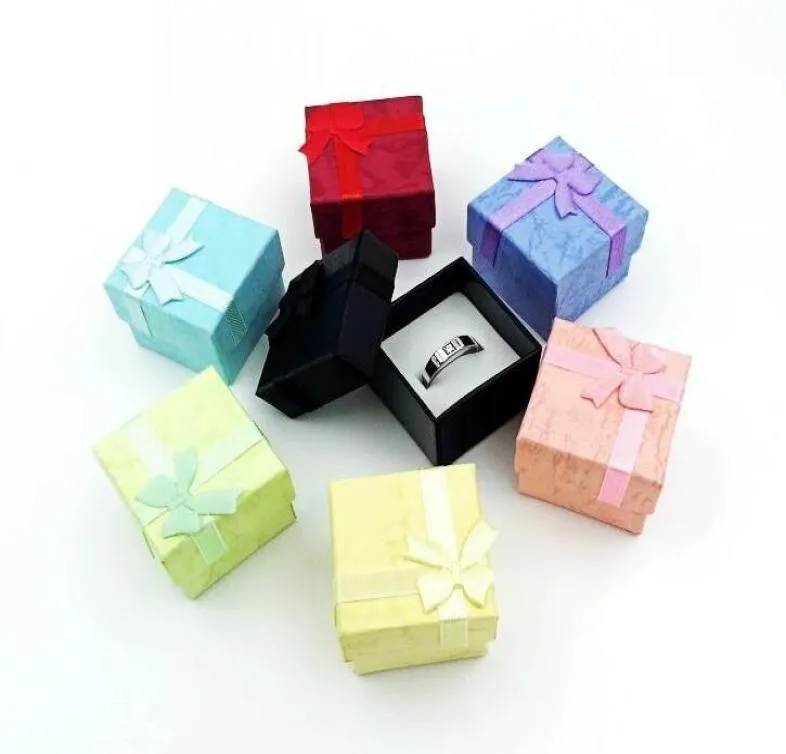Pinkycolor Square Ring Enclace Necklace Jewelry Box Hight Present Present Set 443 CM 50PCSLOT