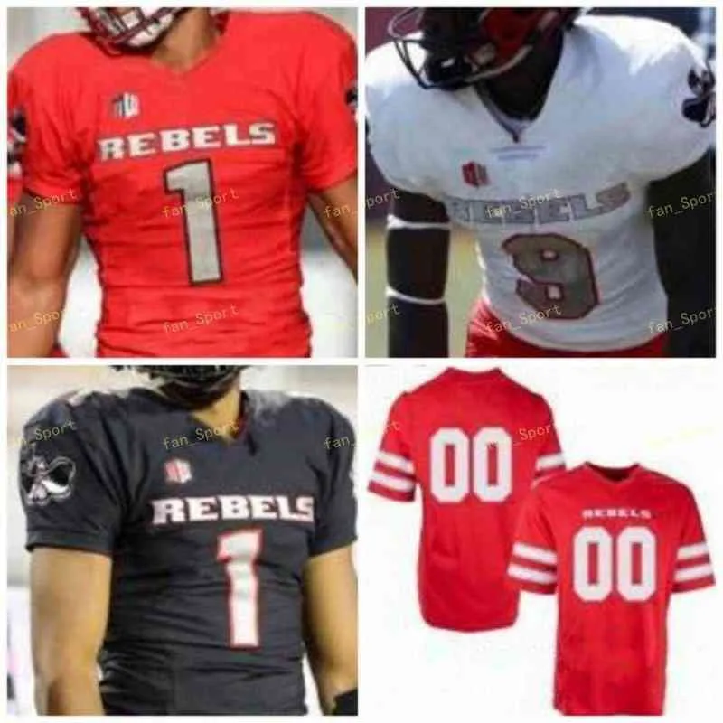 American College Football Wear College NCAA College Jerseys UNLV Rebeldes 12 Randall Cunningham 3 Lexington Thomas 6 Max Gilliam 8 Charles Williams Custom Football St St St.