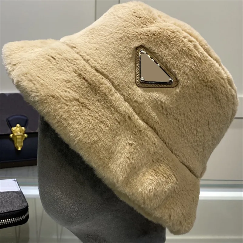 Fashion Teddy Bucket Hat Donna Designer Berretti casual Fluffy Fisher Hats Winter Fuzzy Caps Luxurys Designers Bucket Leisure Warm Cap 2022