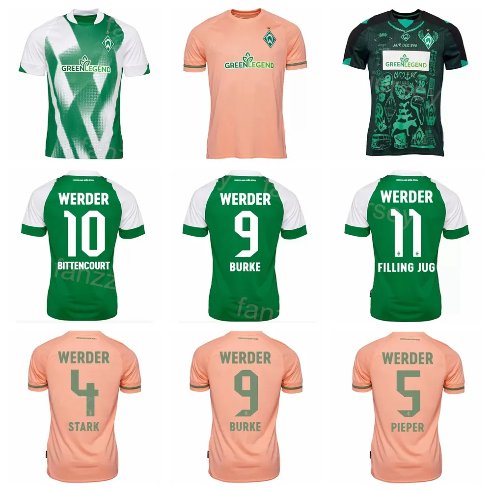 Maillots de football SV Werder Brême BUCHANAN Maillot de football 2022 2023 Club SCHMIDT FRIEDL PAVLENKA VELJKOVIC DUCKSCH WEISER STAGE FULLKRUG BURKE BITTENCOURT