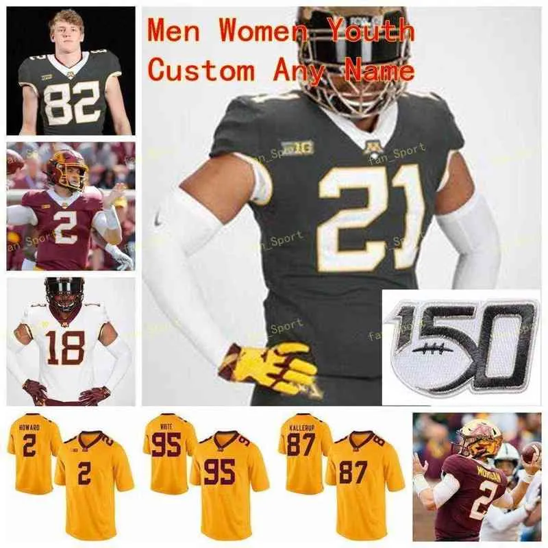 American College Football Wear College NCAA College Jerseys Minnesota Golden Gophers 25 Preston Jelen 28 Jason Williamson 3 Cam Wiley 4 Shannon Brooks Custom Footba