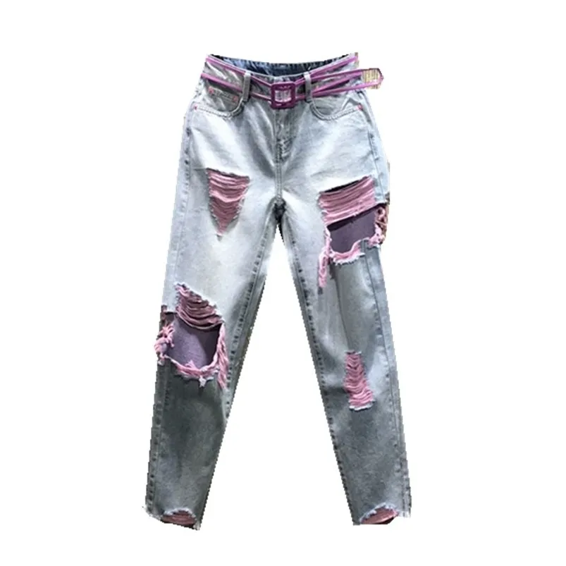 Jeans pour femmes en gros printemps été automne mode décontracté Denim femmes pantalons femme femme OL jeans déchirés Py1304 220908