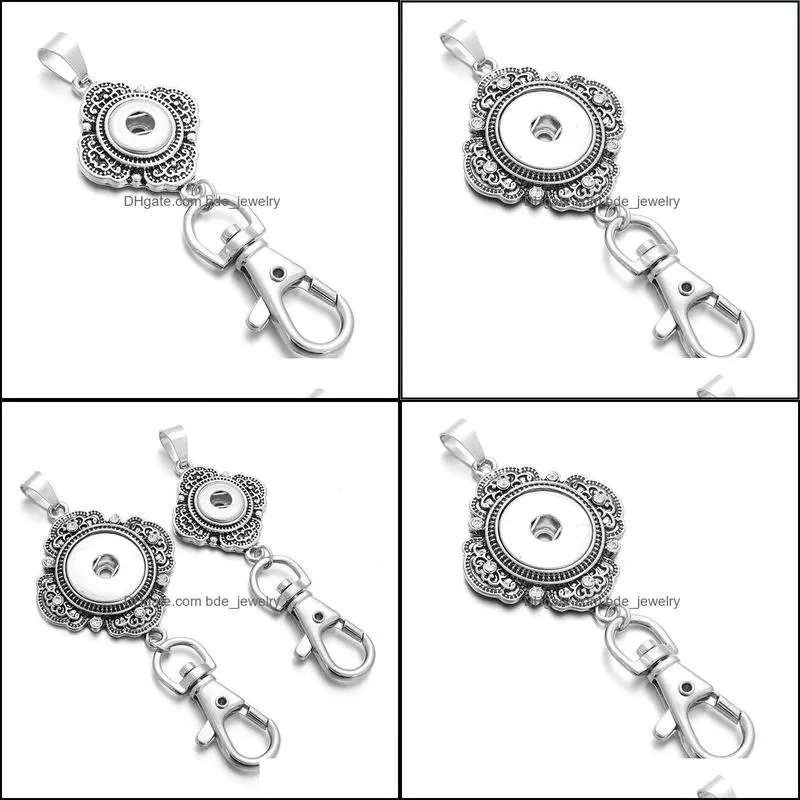 Keychains 12Mm 18Mm Metal Square Snap Button Keychains Keyring Pendant Layard For Women Gift Drop Delivery 2021 Fashion A Dhseller2010 Dhekh
