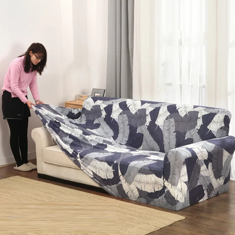 Stol täcker stretch slipcovers soffa täckning för vardagsrum slipbeständig sektion elastisk soffa fodral handduk singel två tre fyra säten 220906