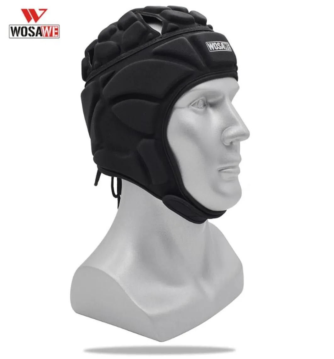 Football Soccer Goalkeeper Helmet Bongrace Adjustable Rugby Cap Head Guard