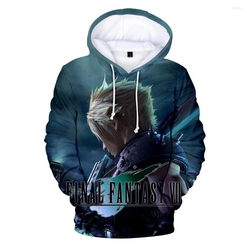 Sweat à capuche pour hommes Final Fantasy 7 hommes/femmes sweat automne hiver Harajuku hommes à capuche mode pull surdimensionné