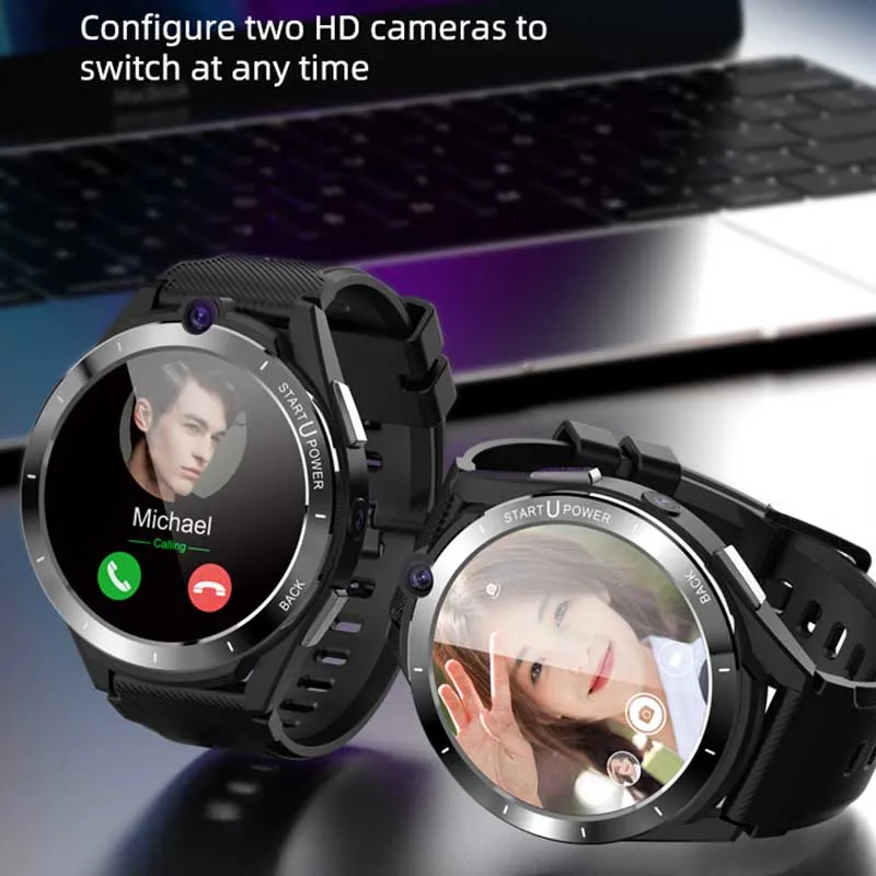 Smart Watch 4G WIFI Watches 1.6 Inch Touch Screen Bluetooth Dual Camera  6G+128G