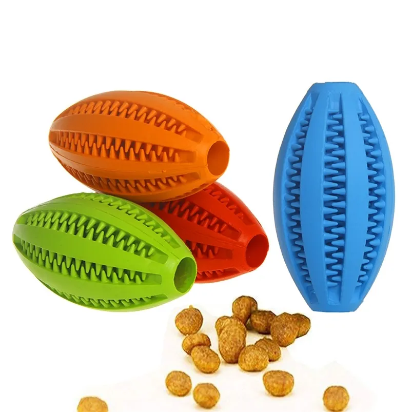 Игрушки для собак жевательны для шар интерактивной чистки зубов упругость маленький большой резиновый питомец 220908