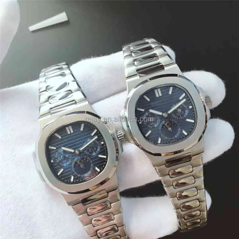 Luxury Watch Online PP 5740 Blue Dial Automatic Mens Hand Watches 18K Rose Gold Reserve