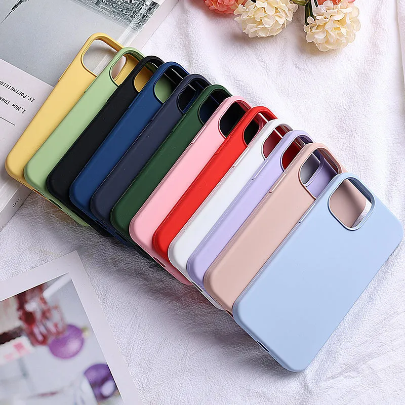 Silicone Fashion Soft Cover For IPhone 14/13 Pro Max/Mini Shockproof
