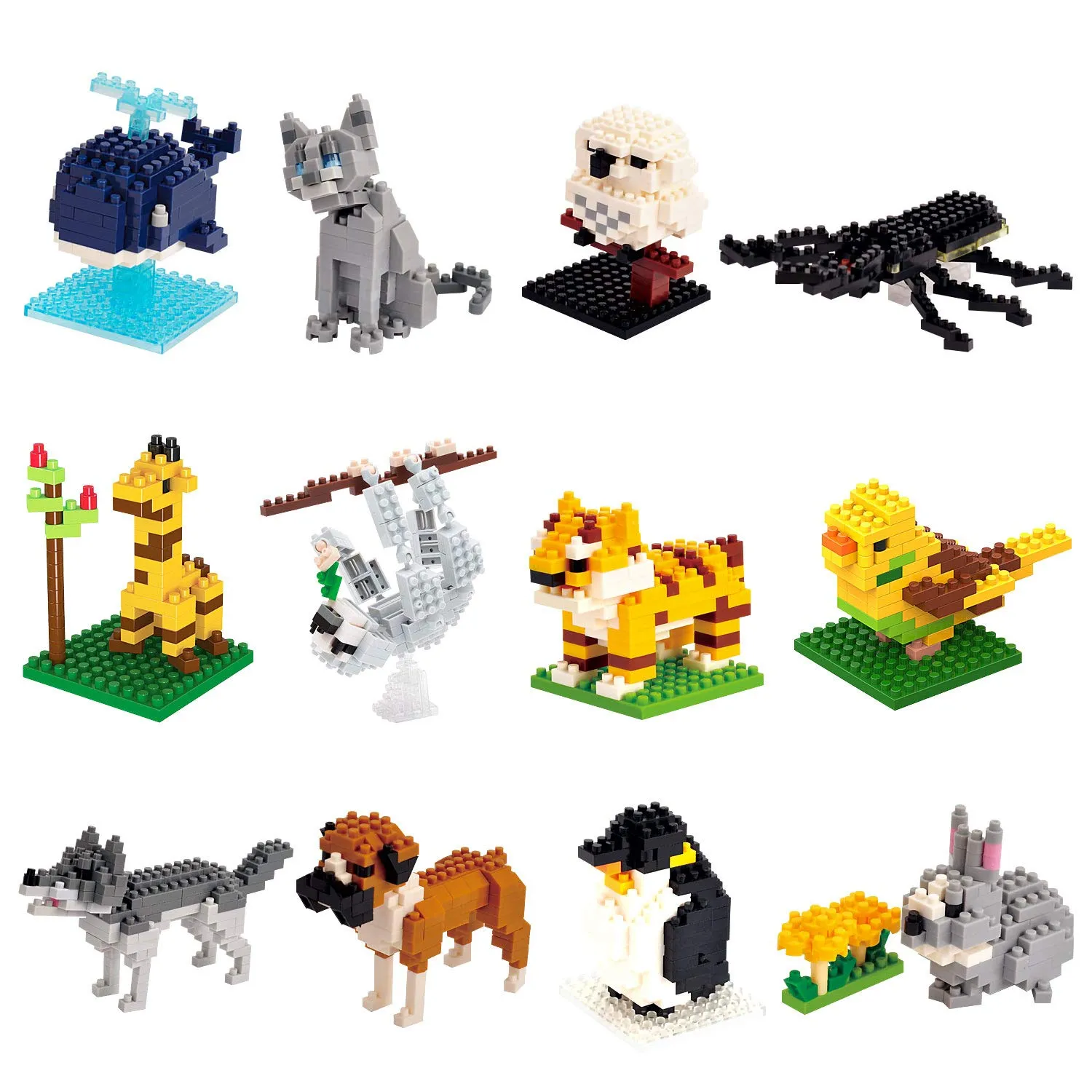 Party Favor Toys Favors for Kids i åldern 6 år och upp Mini Animals Building Block Set Goodie Väskor Priser Birthday Presents Drop D MxHome Ambyn