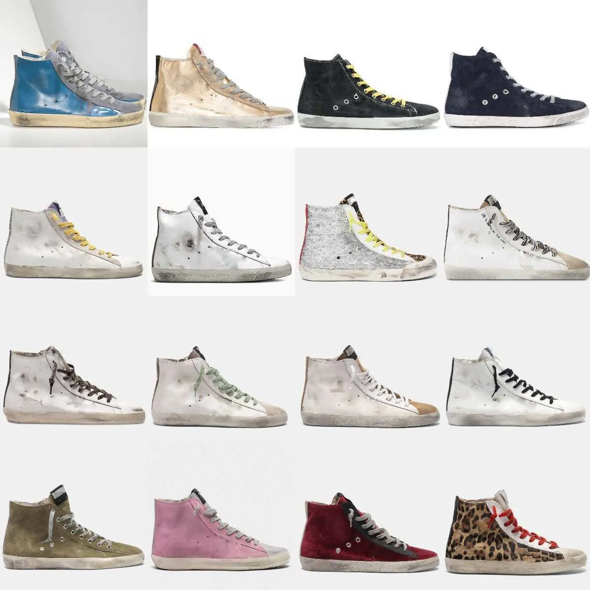 High-Top Boots Canvas Shoes Boots Boot Sneakers High Shoes Women Designers Golden Francy Overdimensionerad läder Ankle Monolith Do-Old Dirty Mid