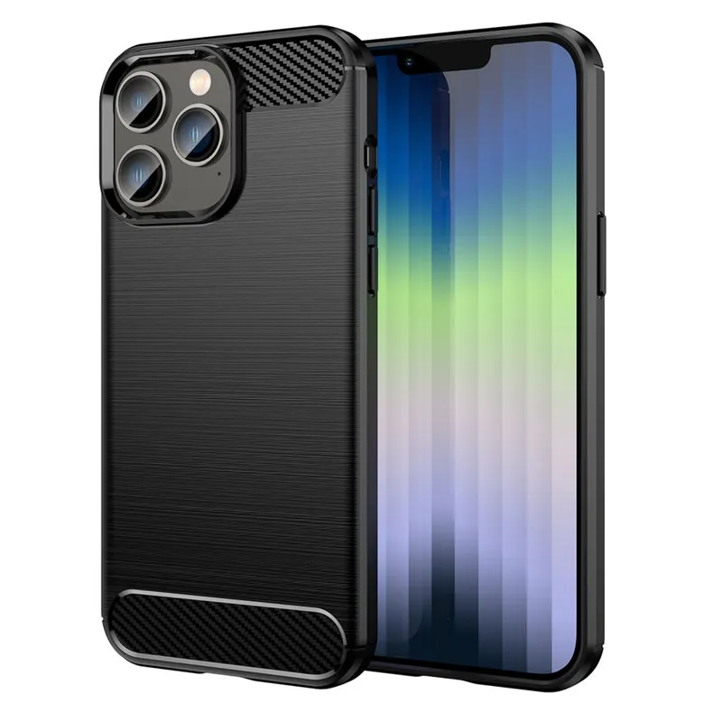 Carbon Fiber Design Phone Cases For Iphone 15 Pro Max 14 Samsung Galaxy A35 A55 S24 Plus Ultra A25 Google Pixel 8 7 TPU Mobile Covers