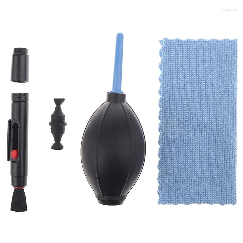 Trépieds 3 pièces/ensemble 3 en 1, Kit de nettoyage d'objectif, stylo anti-poussière pour DSLR VCR DC caméra lentilles filtres nettoyage brosse rétractable goutte