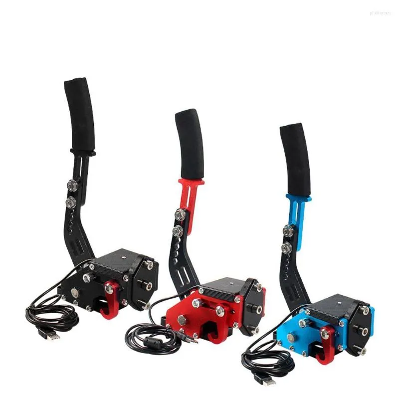 وحدات تحكم الألعاب USB Handbrake SIM لـ G25 / 27/29 T300 T500 PC Racing Games Fanatecosw Dirt Rally Hand Brake System 14 Bit أحمر أسود أزرق