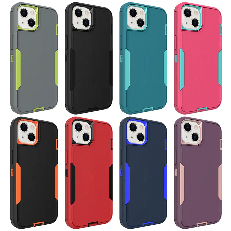 Armor Rugged Defender TPU PC Fundas para teléfono para iPhone 11 12 13 14 15 Pro Max Funda resistente a prueba de golpes para teléfono móvil