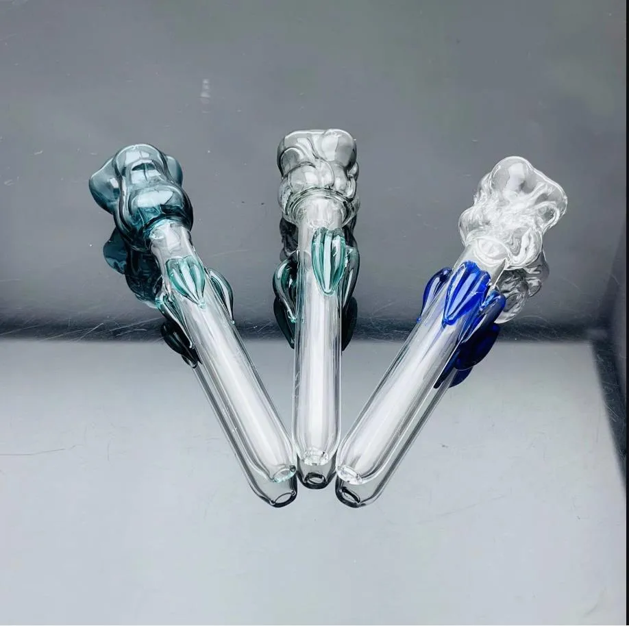 Glass Bowl Pipes Male Joint Colour Funnel Bowls Smoking Thickened colored rose glass pipe