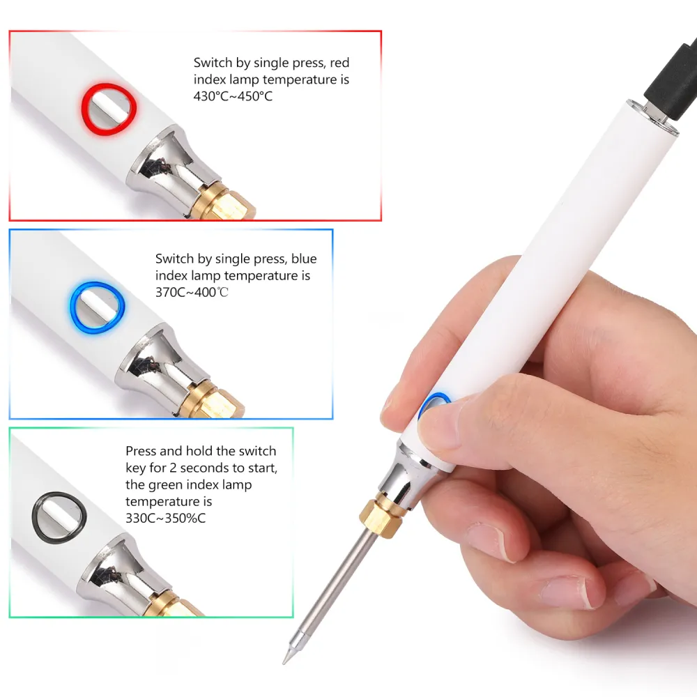 Fer à Souder Kit de Soudure 60W 220V Température Réglable Fil en étain  Soldering