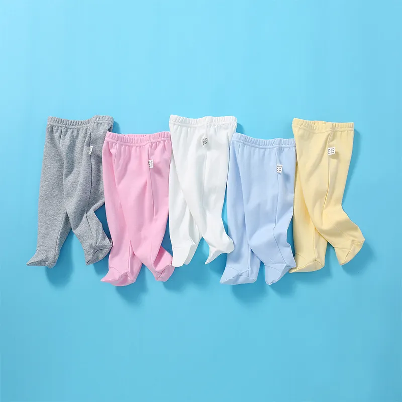 Trousers High Quality 0-12M Newborn Cotton Pants Girls Boys Clothing Baby Footies Pants 20220907 E3