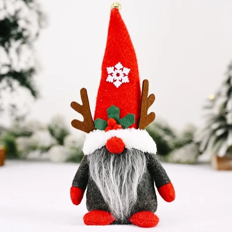 Gnomes Christmas Decor Creative Antlers Dwarf Ornaments Swedish Gnome xmas Faceless Forest Old Man Doll Gifts