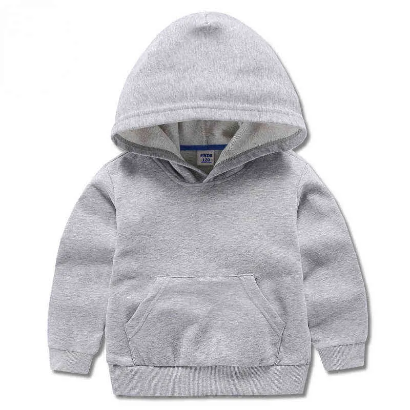 Hoodies Sweatshirts Children's hooded sweater 2022 new spring and autumn cotton solid color sweater boys and girls hoodie 0908