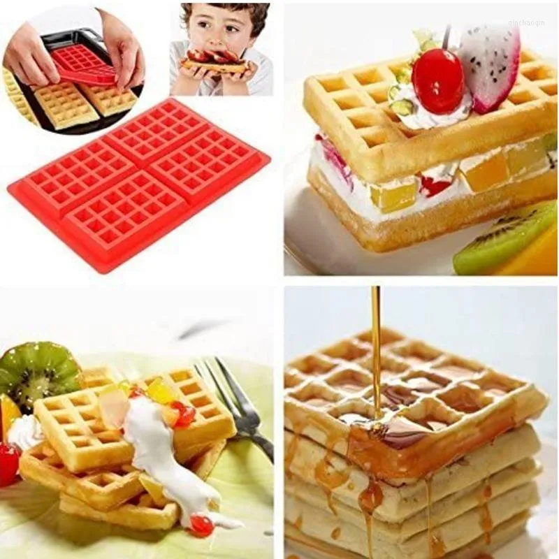 Moules de cuisson carrée d'amour Waffle Making Tool Candle Fondant Cookie Moule Moule ACCESSOIRES SILICON