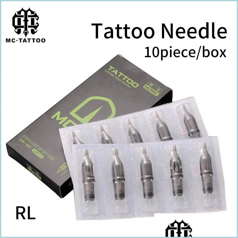 Aghi per tatuaggio 10 pezzi Aghi per cartucce monouso per tatuaggi Rl Ago sterile per Rotary Hine Pen Liner Tatuaggi Forniture Consegna di goccia 2 Dh3J7