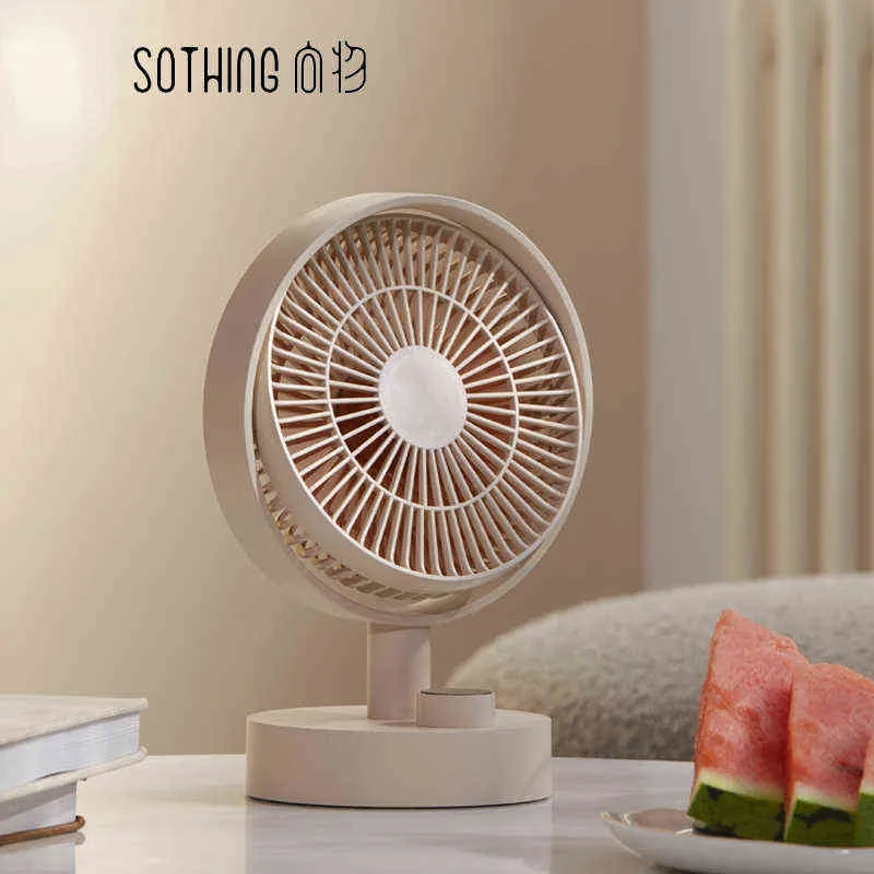 Ventilateurs électriques Sothing Desktop ventilateur secoue la tête indigène Intelligent Mini Fan de refroidissement Type-C facteur portable portable Ventilateur à faible bruit T220907
