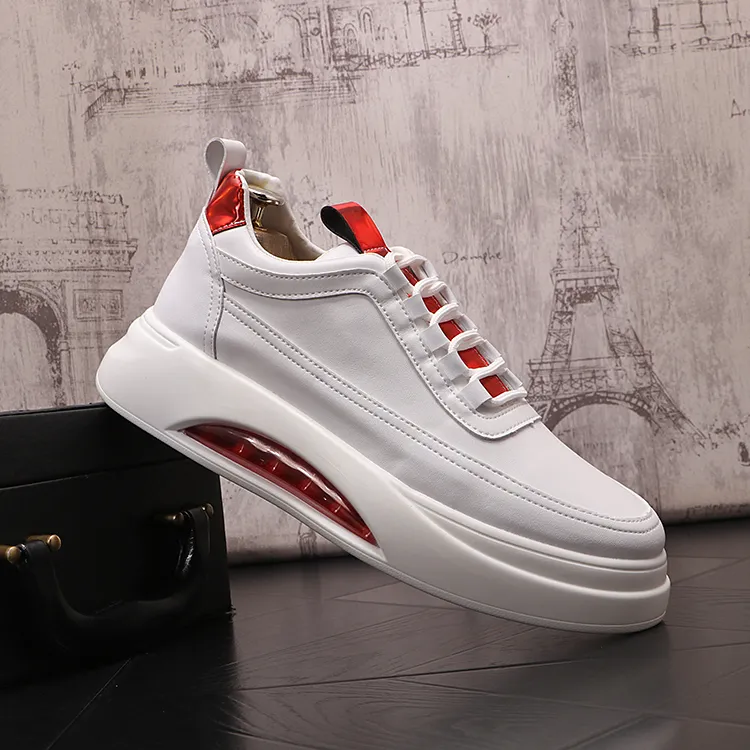 Luxury Designers Dress Wedding Party Shoes Breathable Black White Vulcanized Casual Sneakers Round Toe Air Cushion Leisure Business Driving Loafers J187