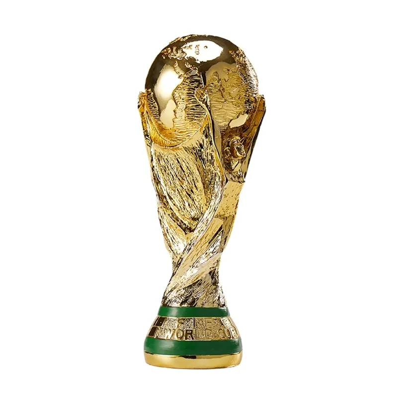 Outros suprimentos de festa de evento 36 cm estatuetas de ouro campe￣o de futebol do mundo mascote mascote da Copa do Mundo Resina Recuerdos de la Copa del mundo Ornamentos 220908