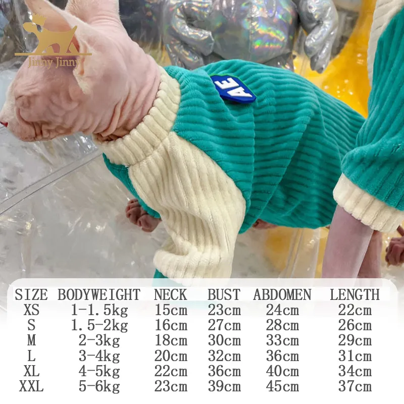 Idepet Sphynx Hairless Cat Sweater - Soft Fleece Pullover Turtleneck For Cats & Small Dogs (Blue, XL) - View #13