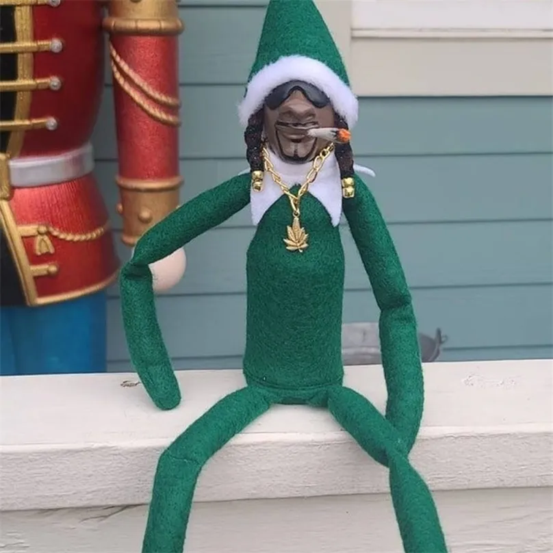 Рождественские украшения Snoop на кукле Elf Doll Long Bendy Toy Funny Gifts for Friend Holiday Coremer 220908