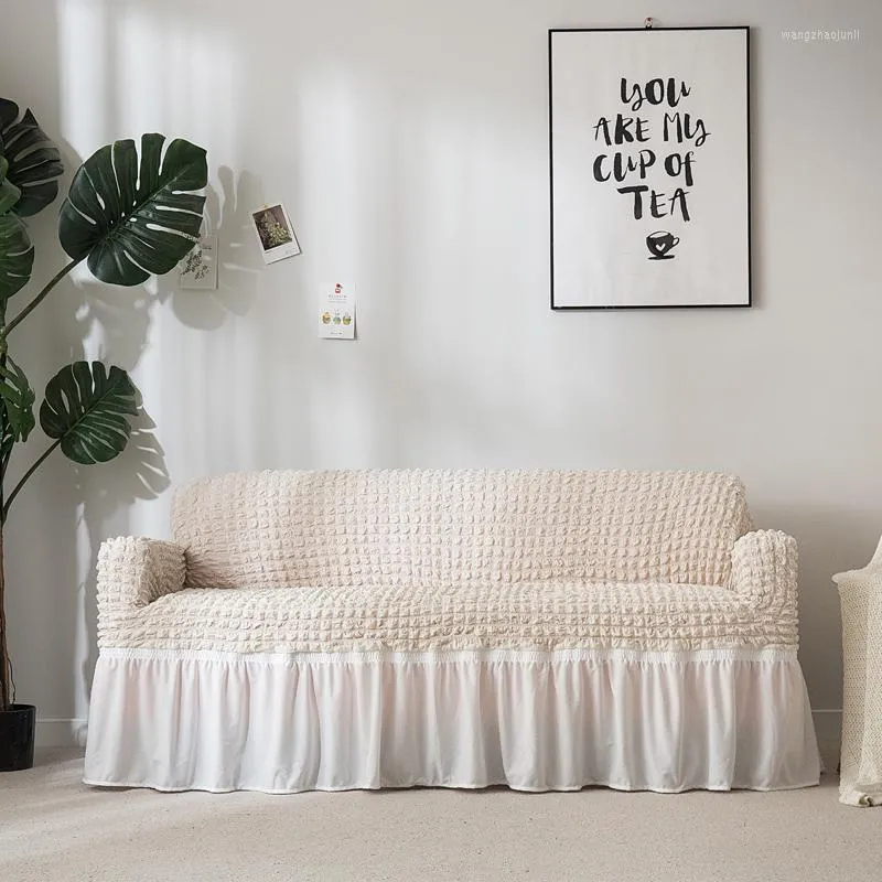 Stol täcker bubblan gitter soffa täcker spandex elastisk polyester blommig 1/2/3/4 sits soffa slipcover vardagsrumsmöbler skyddare skydd