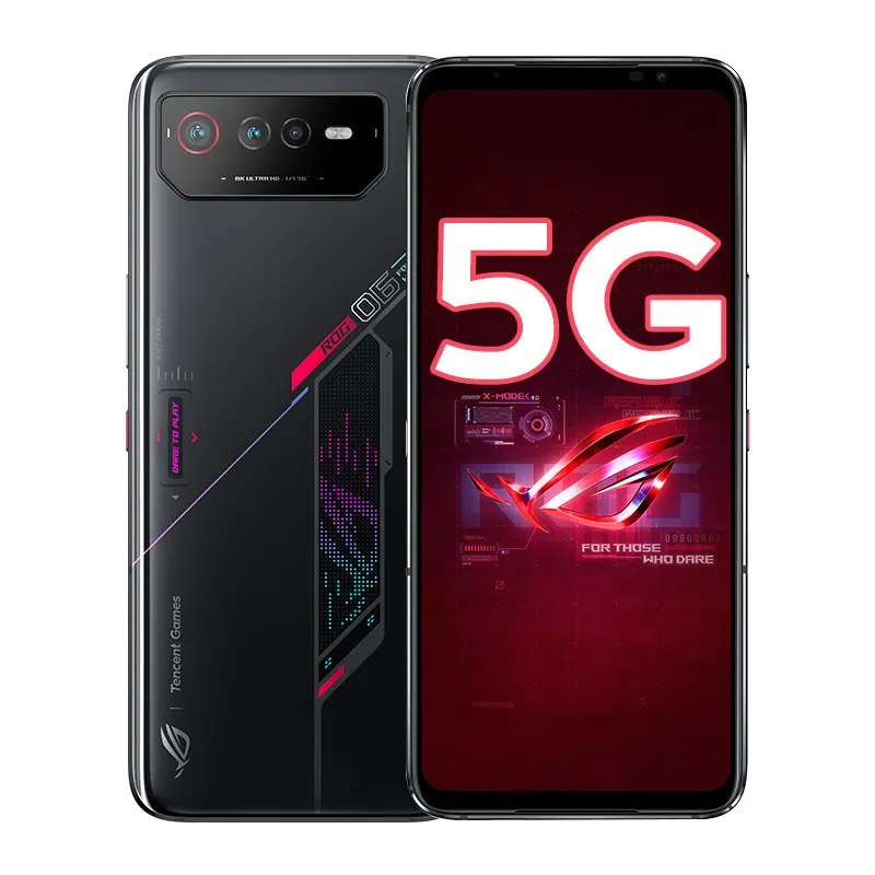 Oryginalny Oppo Asus ROG 6 5G Gier telefonu komórkowego 12 GB 16 GB RAM 128 GB 256 GB 512GB ROM Snapdragon 50.0MP NFC Android 6.78 "Eksport E-Sprint Identyfikator Pedent Pedent Id.