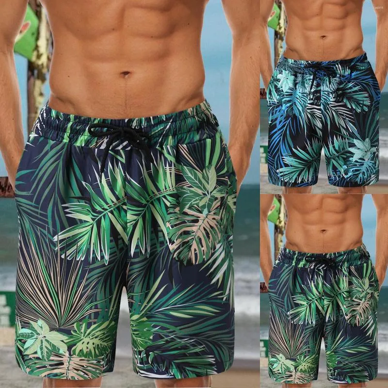 Męskie spodenki męskie pnie pływania 9 cali mężczyzn Summer Short Spot Printed Lose Tether Pocket Board Casual Swimsuit