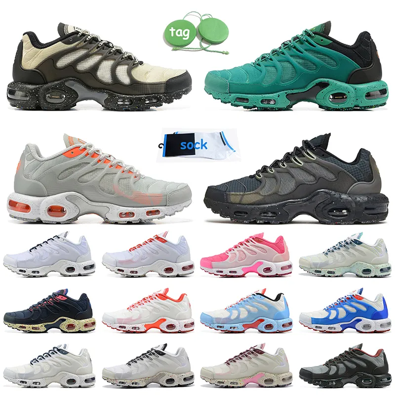 Wholesale Tn Terrascape Plus Running Shoes Beige Dark Green Grey Green Black Barely Volt White 
