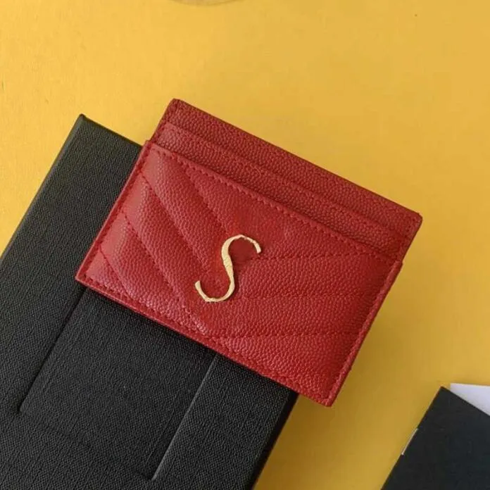 22ss Designer Coin Purses Holder Men Womens Cards Holders Black Lambskin Mini Wallets Coin purse Leather Bag291K