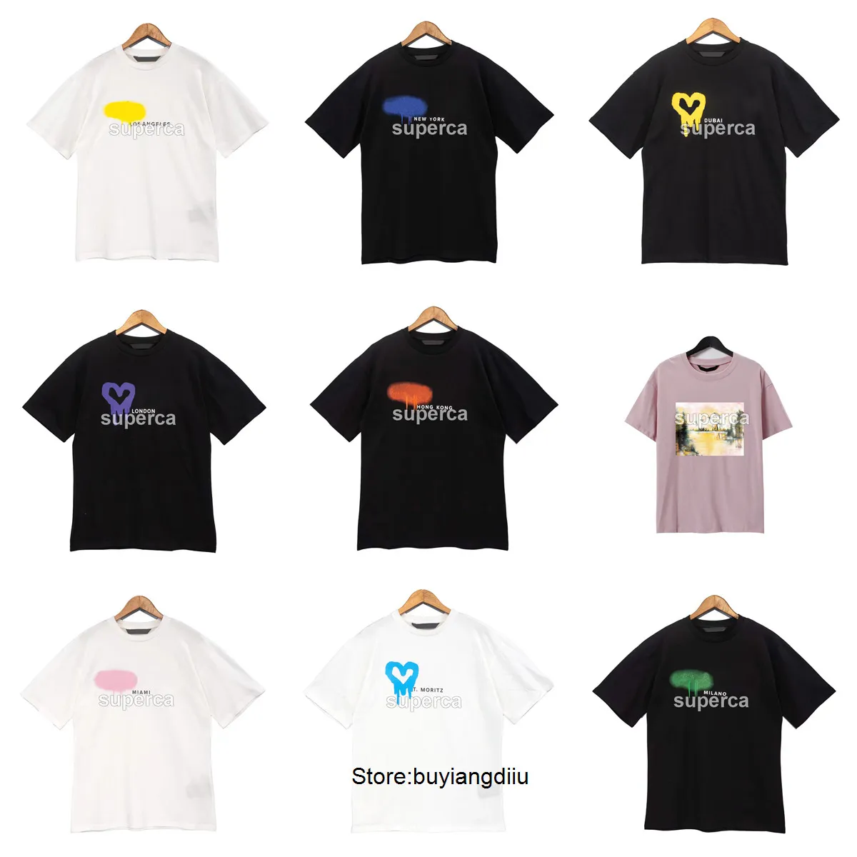 22SSサマーメンズデザイナーTEES100％COTTOM Tシャツカジュアルカップ