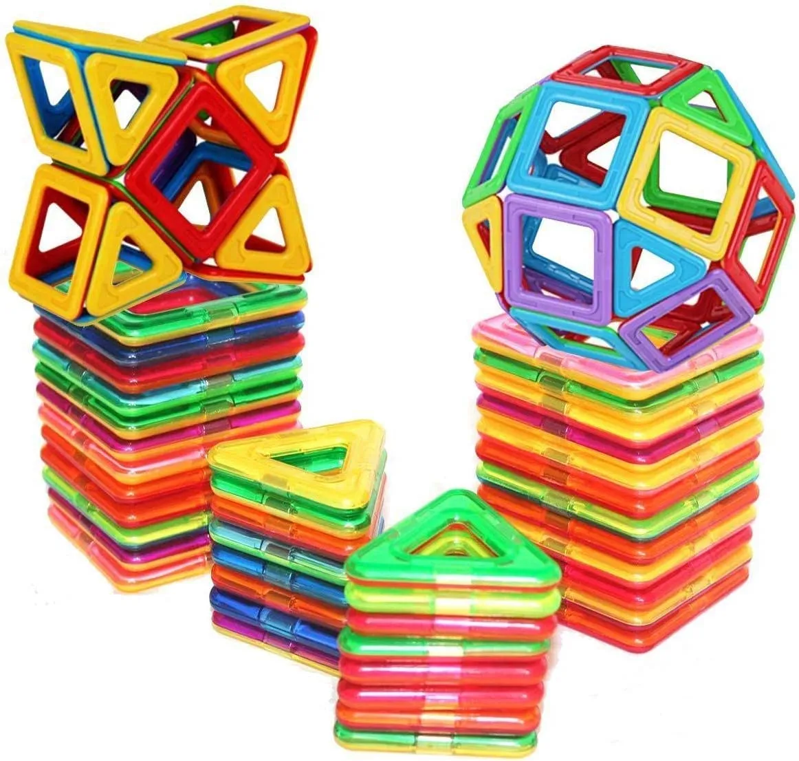 Magnetic 30Pcs Building Blocks Set Toys Magnets Transparent Stacking Educational Construction Creative 3D Kits