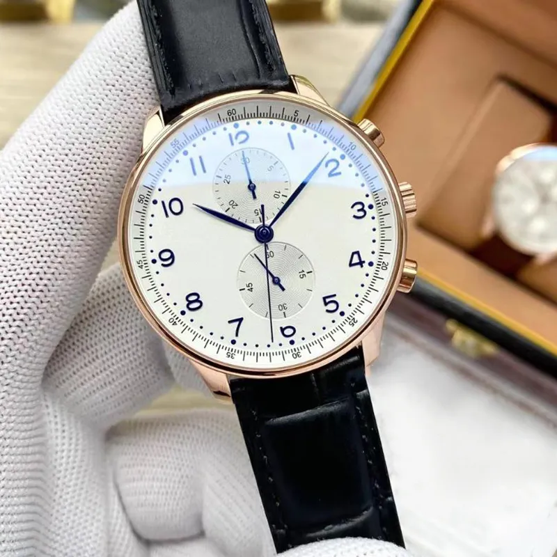 Orologio Meccanico Automatico Da Uomo – Cinturino In Vera Pelle, Quadrante 43mm, Calendario E 24h, Impermeabile 10m, Elegante
