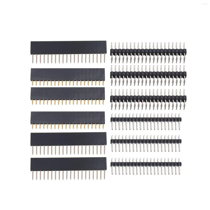 Kable komputerowe 12PCS 40 PIN GPIO Zestaw nagłówka 20x2 PINS SNETOKU KĄTUJĄCEGO DLA RASPBERRY PI ZERO/4B/3B/3B/3A