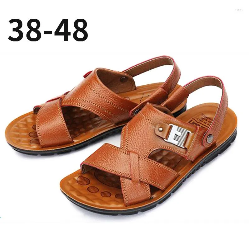 Sandaler Summer Beach Fashion Personlighet Icke-halk Snabbt torrt Bekv￤mt Beathable Peep Toe Men Shoes CanGrejeras Hombre